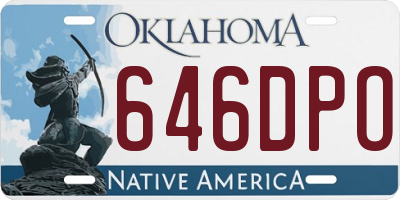 OK license plate 646DPO