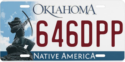 OK license plate 646DPP