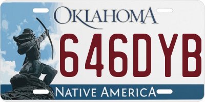 OK license plate 646DYB