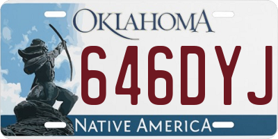 OK license plate 646DYJ