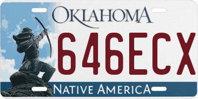 OK license plate 646ECX