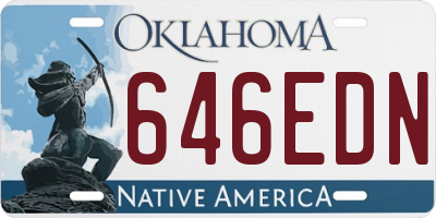 OK license plate 646EDN