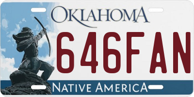 OK license plate 646FAN