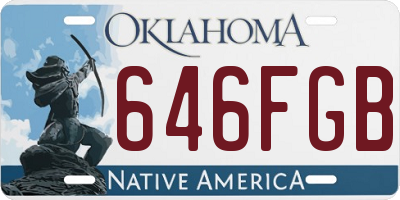 OK license plate 646FGB