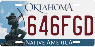 OK license plate 646FGD