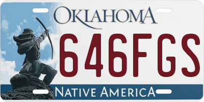 OK license plate 646FGS