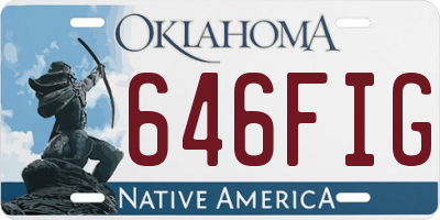 OK license plate 646FIG