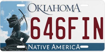 OK license plate 646FIN