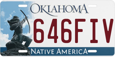 OK license plate 646FIV