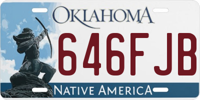 OK license plate 646FJB