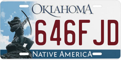 OK license plate 646FJD