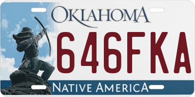 OK license plate 646FKA