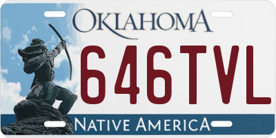 OK license plate 646TVL