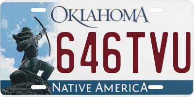 OK license plate 646TVU