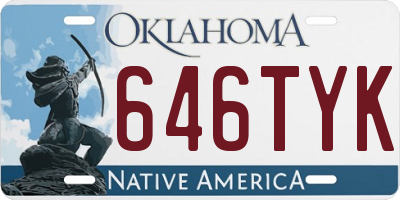 OK license plate 646TYK