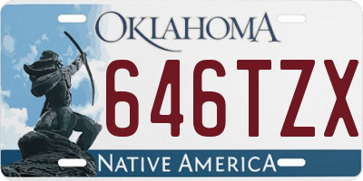 OK license plate 646TZX