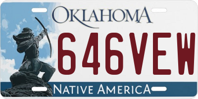 OK license plate 646VEW