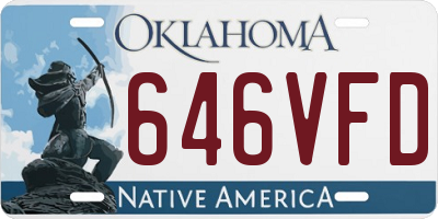 OK license plate 646VFD