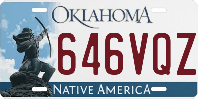 OK license plate 646VQZ