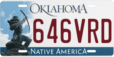 OK license plate 646VRD