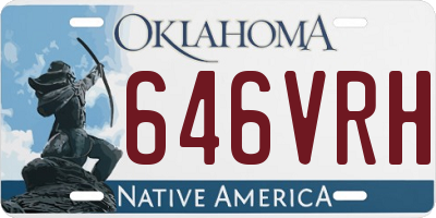 OK license plate 646VRH