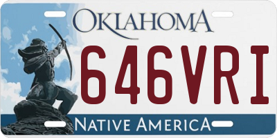 OK license plate 646VRI