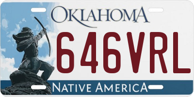 OK license plate 646VRL