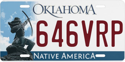 OK license plate 646VRP