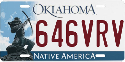 OK license plate 646VRV