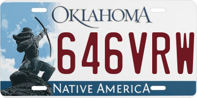 OK license plate 646VRW