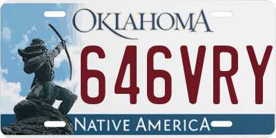 OK license plate 646VRY