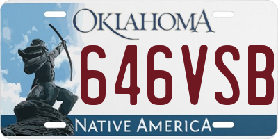 OK license plate 646VSB