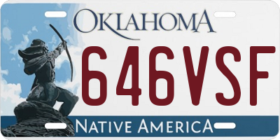 OK license plate 646VSF