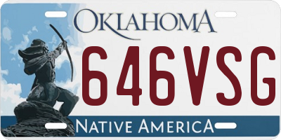 OK license plate 646VSG