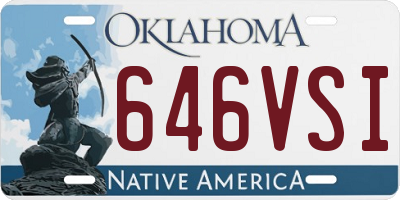 OK license plate 646VSI