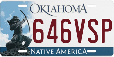 OK license plate 646VSP