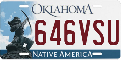 OK license plate 646VSU