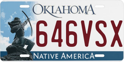 OK license plate 646VSX