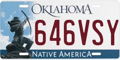 OK license plate 646VSY