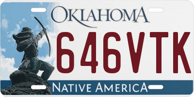 OK license plate 646VTK