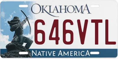 OK license plate 646VTL