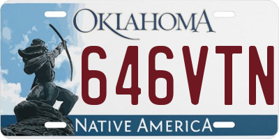 OK license plate 646VTN