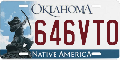 OK license plate 646VTO