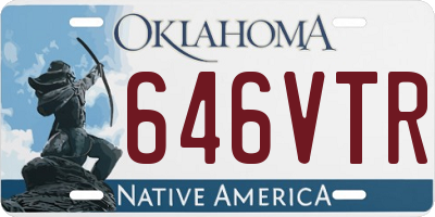OK license plate 646VTR