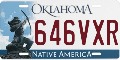 OK license plate 646VXR