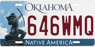 OK license plate 646WMQ