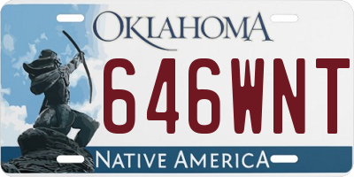 OK license plate 646WNT