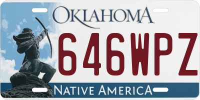 OK license plate 646WPZ