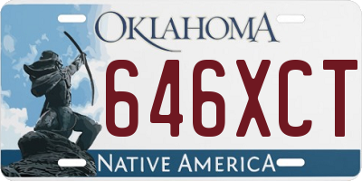 OK license plate 646XCT