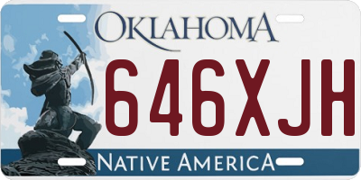 OK license plate 646XJH